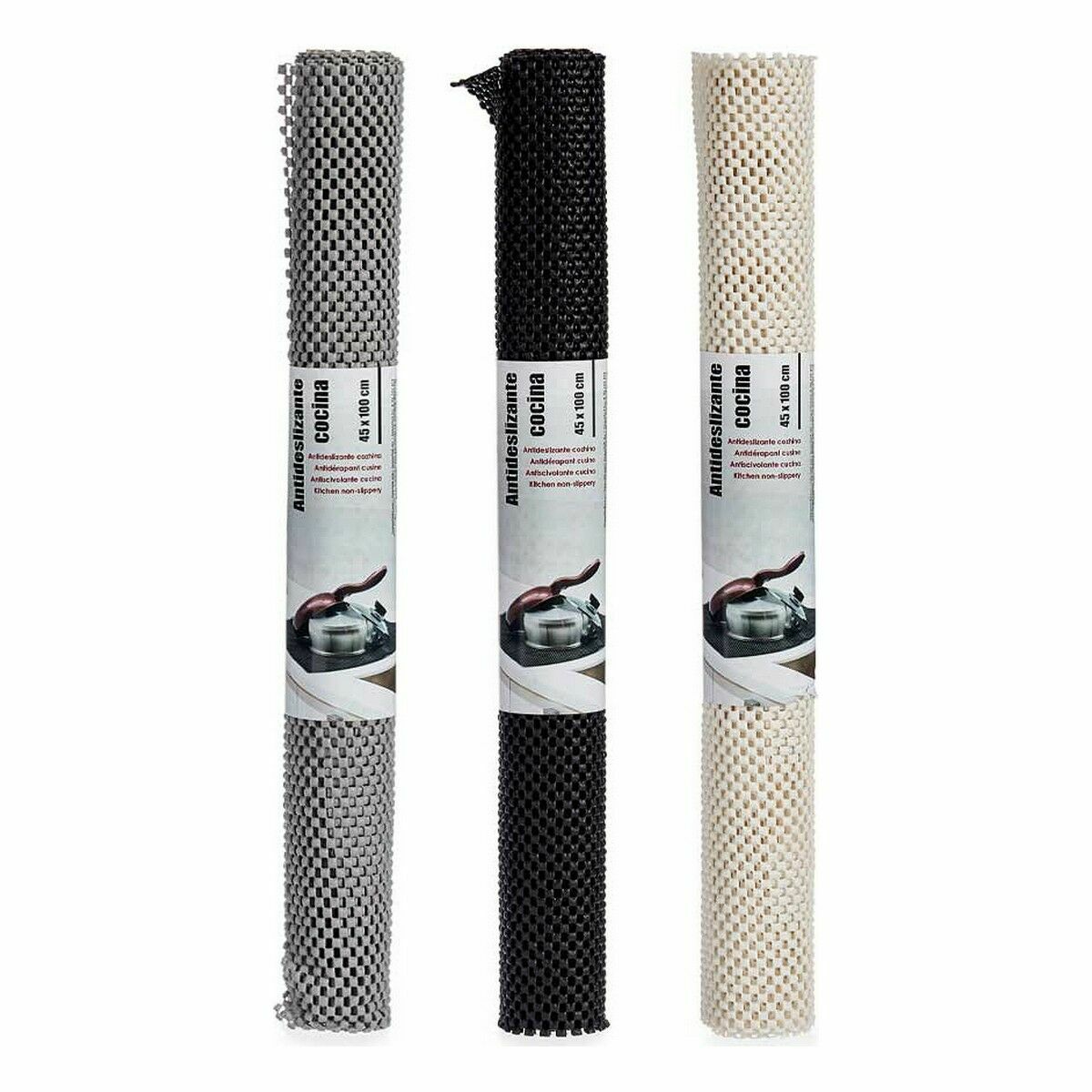 Sklisikker matte Kinvara Gummi Plast 45 x 100 cm 5 x 45 x 5 cm 5 x 5 x 45 cm (24 enheter)
